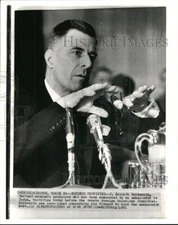 1961 Press Photo J. Kenneth Galbraith at Senate Foreign Relations Committee, DC