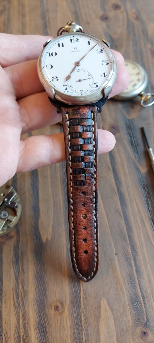 vintage pocket watch turned into wrist watch