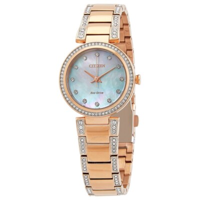 CITIZEN EM0843-51D SILHOUETTE ECO-DRIVE MOP GLITZ DIAL ROSE  display picture 1
