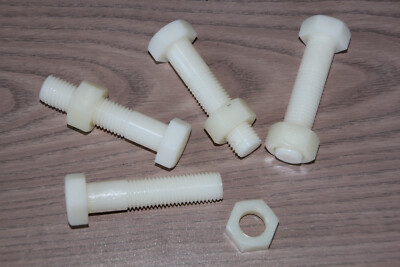 WERIT Kunststoff Schrauben Sechskant M 16 - 95 Stk. mit Muttern 315 Stk.