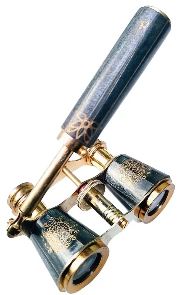 Vintage telescope Opera Glasses Mother of Pearl & Handle Brass Fittings France - Image 4 of 4