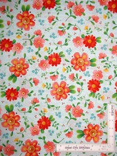 Garden Flowers Leaves Berries Pretty Cotton Fabric QT All A Flutter By The Yard