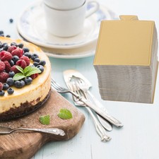 100 Sheets Tappetino Per Vassoio Torte 8.00X7.00X0.10CM Carta Tortiera Quadrata