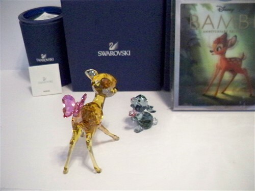SWAROVSKI DISNEY BAMBI & THUMPER COLOR SET 5004688 & 5004689 WITH