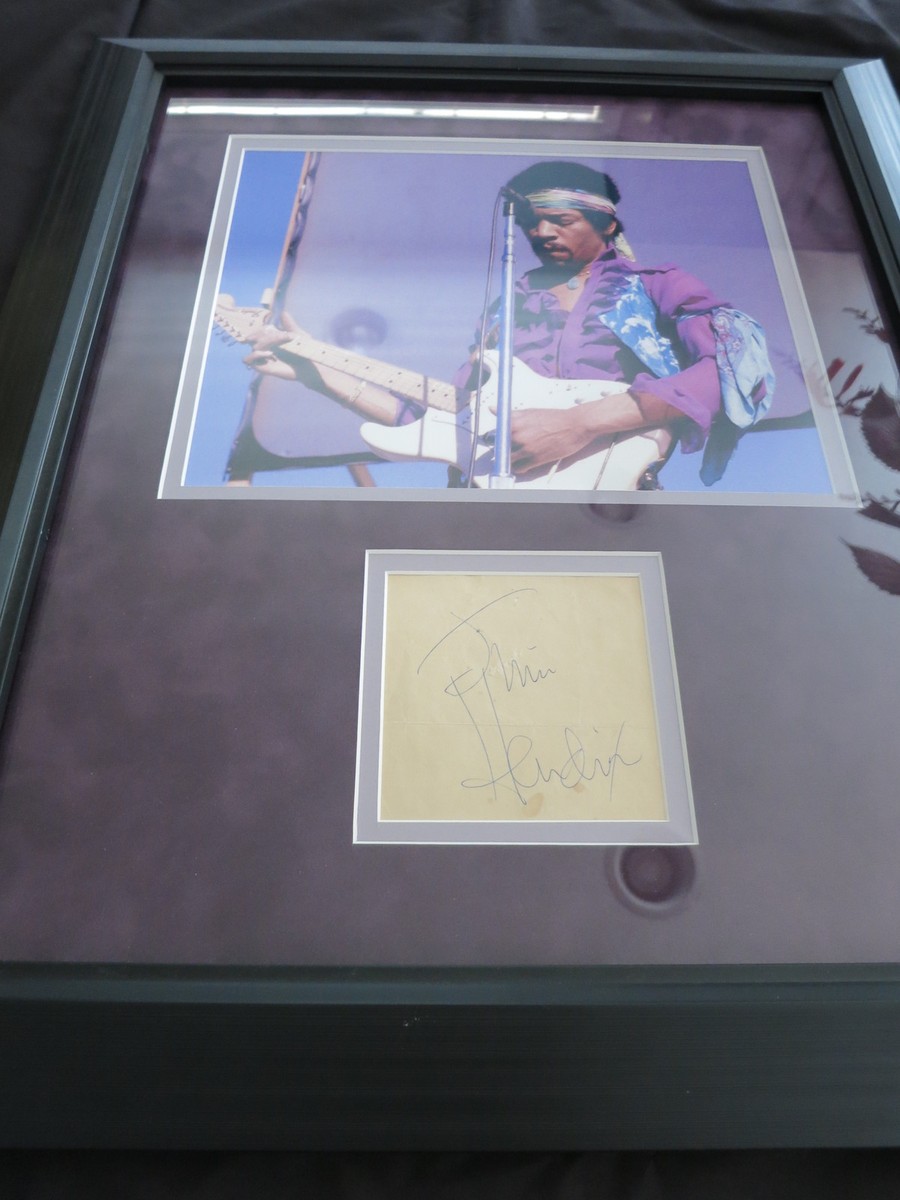 JIMI HENDRIX SIGNED PAPER WITH ROGER EPPERSON COA! COMES WITH 4