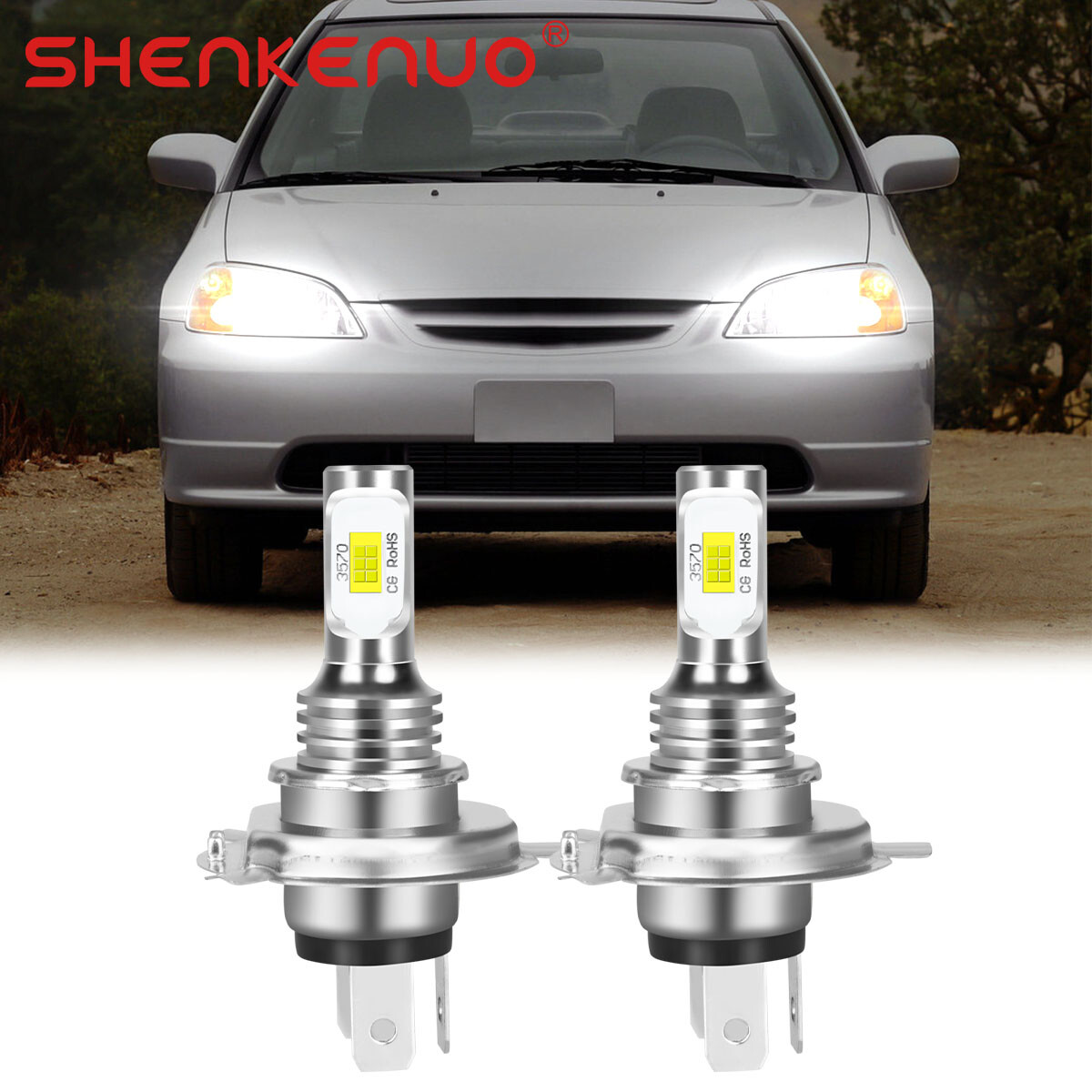 For HONDA CIVIC 1992-2003 - 6000K LED Headlight Bulbs High/Low