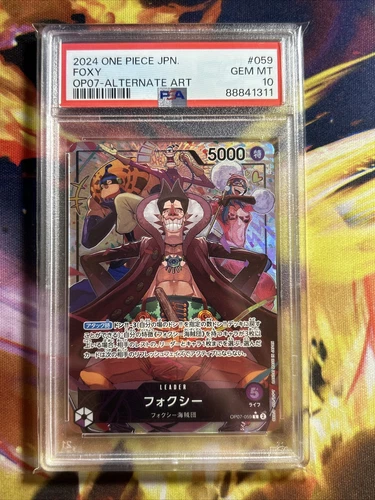 [PSA 10] One Piece Card Foxy Pirates OP07-059 L Alt 500 Years In The Future JPN