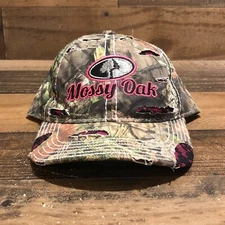Mossy Oak Hat Strapback Cap Womens Green Camo Pink Hunting Outdoor Casual