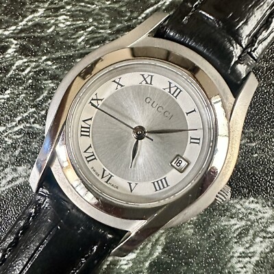 GUCCI Quartz Watch Womens 5500L Silver Battery Replaced