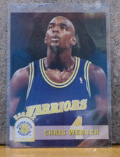 BASKETBALL CARD CHRIS WEBBER MICHIGAN & GOLDEN STATE WARRIORS ROOKIE NBA HOOPS