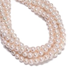 Grade A White Fresh Water Pearl Round Beads 8-9mm 9-10mm 10-11mm 15.5'' Strand