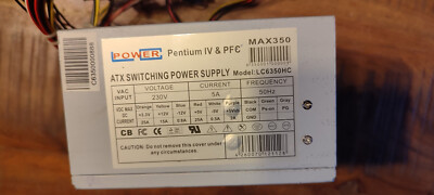 POWER Pentium IV & PFC Model LC6350HC Netzteil ATX SWITCHING POWER SUPPLY MAX350