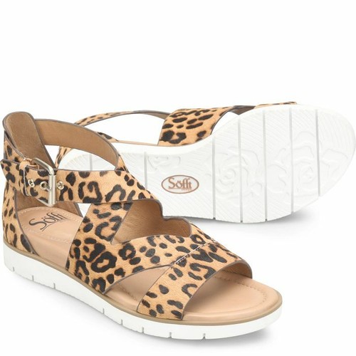 NIB Sofft Womenu0026#039;s Mirabelle Sandal in Tan Leopard | eBay