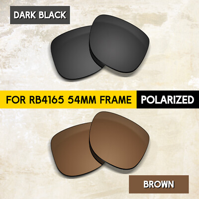 2 Pairs Anti-Scratch POLARIZED Lenses for Ray-Ban RB4165 54MM Frame, 1.5mm