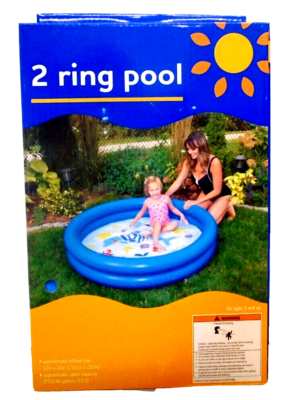 Ring Pool Inflatable Swimming Pool, Blue, 52” x 10”, 40 Gal - Main Image