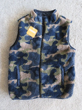 Youth vest L 10 - 12 Boy Gymboree Camo blue fleece full zipper NWT 2017 Vintage