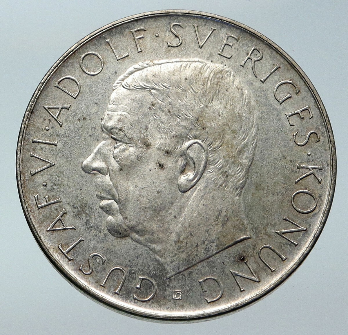1952 SWEDEN King GUSTAV VI ADOLF 70th Birthday Silver 5 Kron