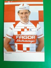 CYCLING cycling card PIERRE BAZZO team FAGOR 1985 signed
