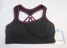 NEW JOCKEY Sport MEDIUM IMPACT BRA seamfree moisture wicking IRON GREY JK-2056
