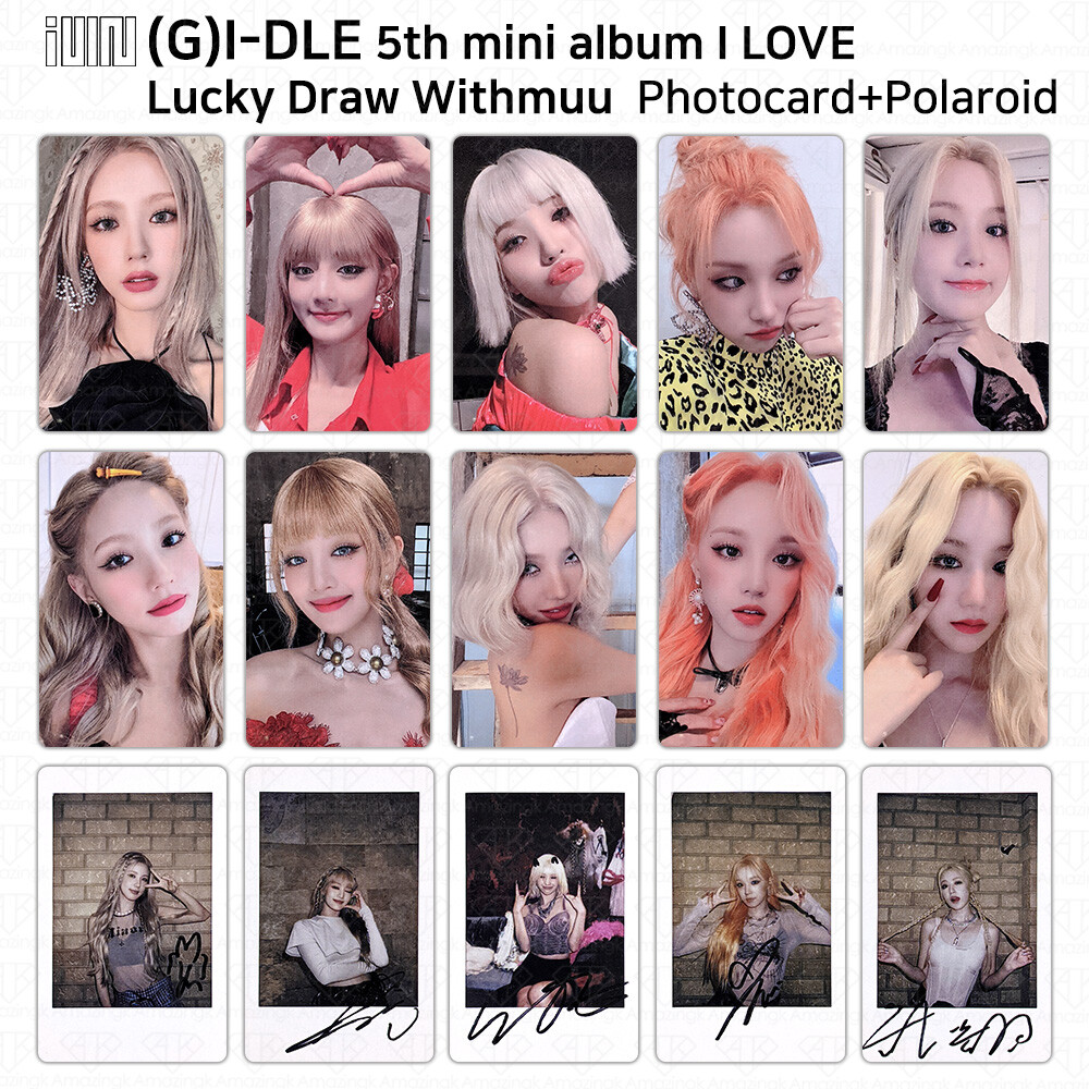 G)I-DLE G-IDLE 5th Mini Album I Love Lucky Draw Photocard Withmuu