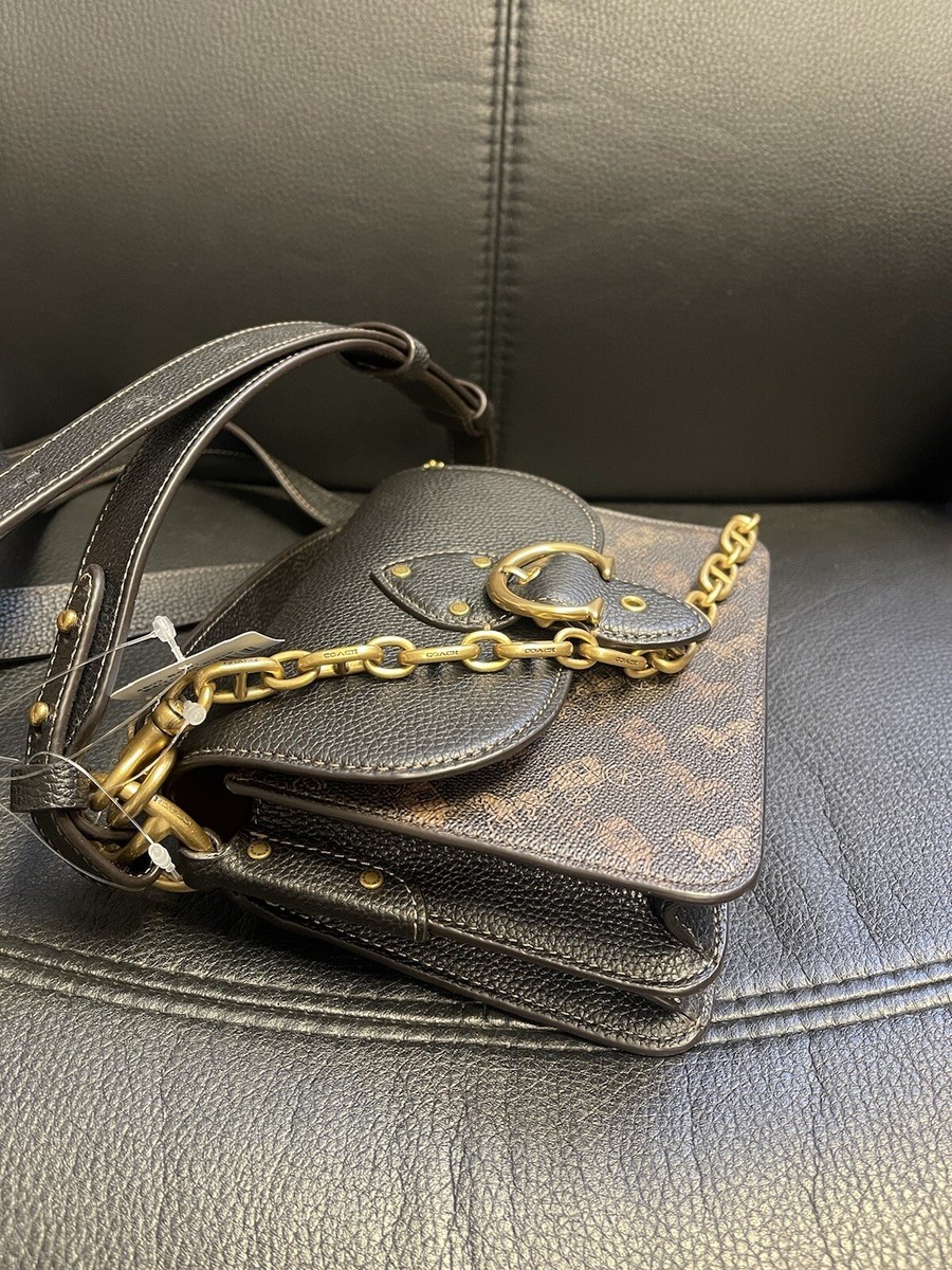 COACH Beat Shoulder Bag With Horse And Carriage Print , retail