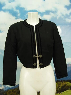 ultra kurze Dirndljacke schwarz Blazer neuwertig sexy Janker Trachtenjacke Gr.40 - Bild 1 von 4