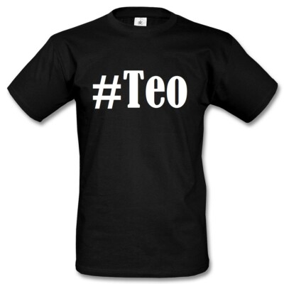 T-Shirt #Teo Hashtag Raute für Damen Herren und Kinder