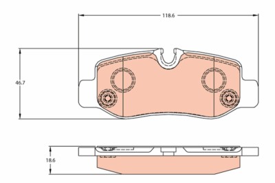 TRW GDB2102 Bremsbelagsatz, Scheibenbremse für MERCEDES-BENZ,MERCEDES-BENZ (FJDA