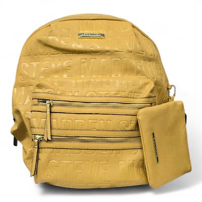 Steve Madden Rucksack hellbraun Kunstleder senf