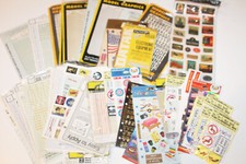 Huge Lot of Model Train Parts - NOS Stickers, Decals, Dry Transfers, Numbers
