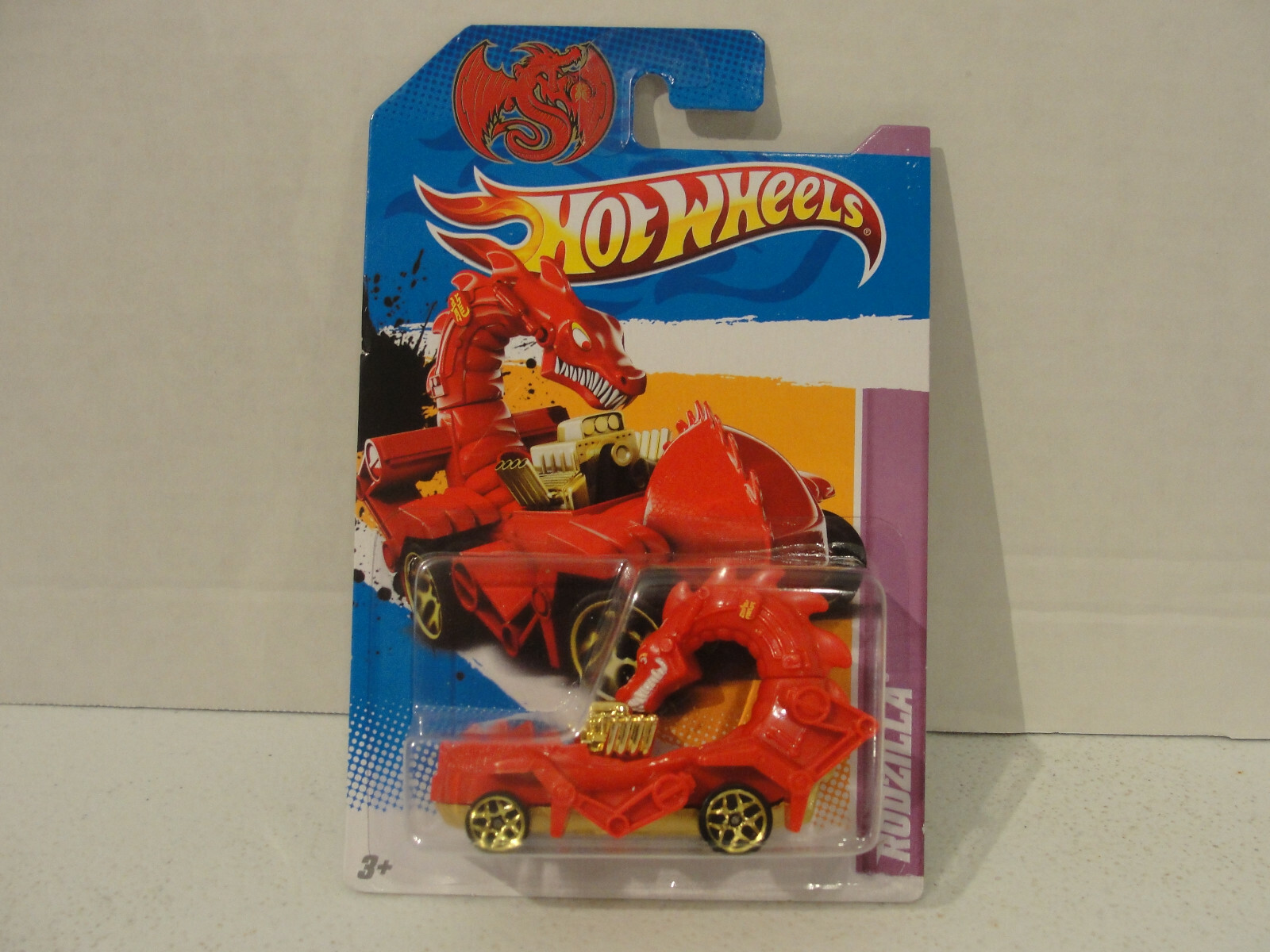 2012 Hot Wheels Year of the Dragon Limited Edition RODZILLA Red w/Gold 5Y Spokes