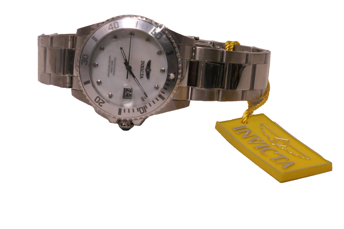 Invicta Pro Diver 38mm Women's 11-Diamonds MOP Dial Quartz Watch