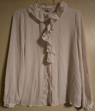 AUTHENTIC Nili Lotan x Target Ruffle Blouse S Small Preppy Designer Top