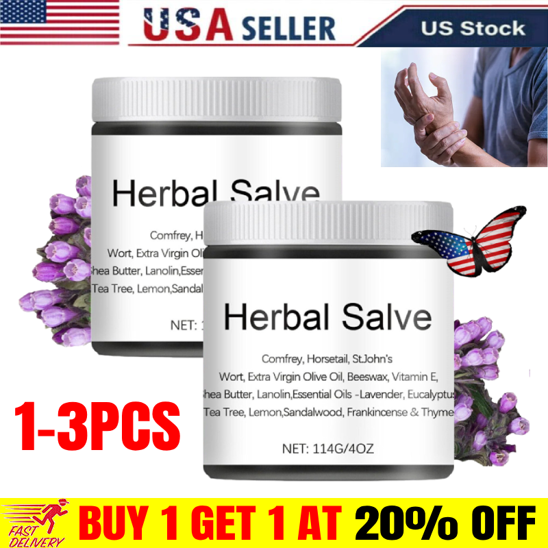 Organic Herbal Salve 4oz - Comfrey Organic Herbal Salve Cream Ointment 1-3PCS