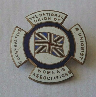 NAT, UNION OF WOMEN CONSERVATIVE & UNIONIST EMAILLE ANSTECKABZEICHEN