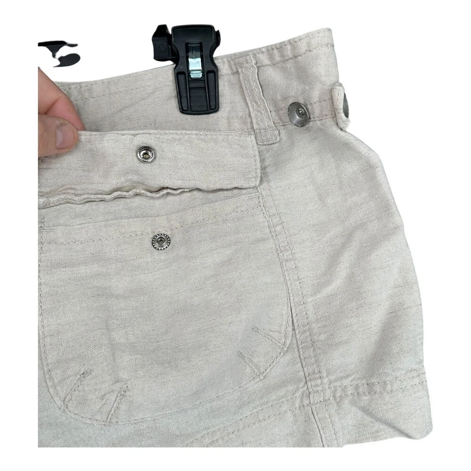 Pantalones Cortos BKE Para Mujer 29 Leah Mezcla de Lino Playa Costero Verano Y2K Foto 4 de 4