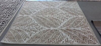 IVORY / BROWN 7'-0'' x 7'-0'' Back Stain Rug, Reduced Price 1172772322 CPR208T-7SQ