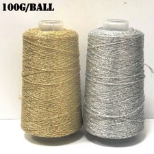 100g/ball Gold Silver Yarn Shiny Spark Knited Yarn Crochet Sewing Threads Crafts