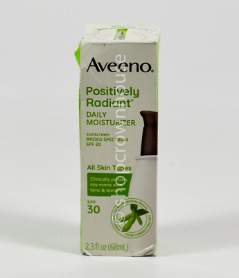 06/2026 Aveeno Positively Radiant spf 30 DAILY MOISTURIZER 2.3oz tone texture