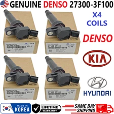 NEW GENUINE DENSO Ignition Coils For 2008-2017 Hyundai & Kia I4 V8, 27300-3F100
