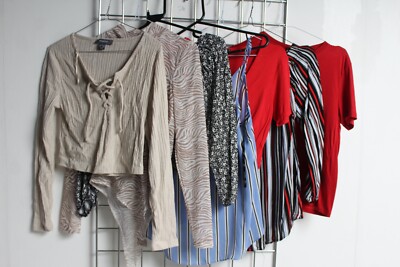 x 7 Primark New Look Select Womens mixed Tshirt Top Vest Bundle - Size 10 (g86)