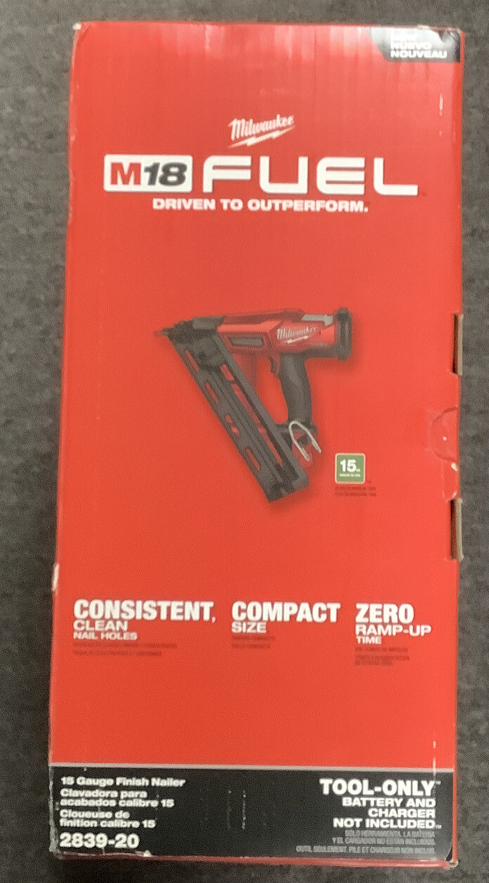 Milwaukee M18 Fuel 15 Gauge Finish Nail Gun - 2839-20 (TOOL ONLY)