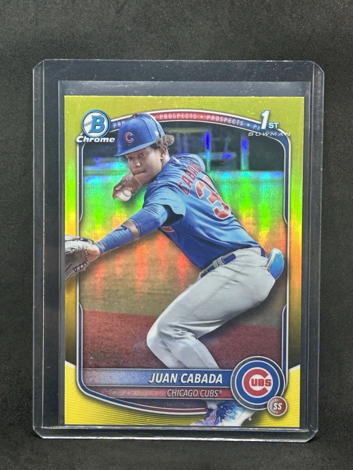 2025 Bowman Chrome #BCP-207 Juan Cabada Yellow Refractor /75! A8