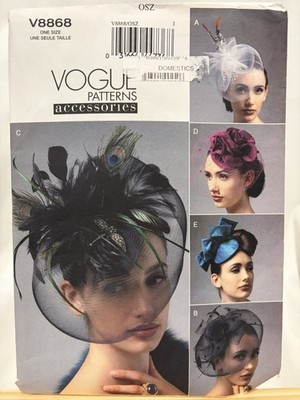 Vogue Hats and Headband Sewing Pattern V8868 - UNCUT - One Size