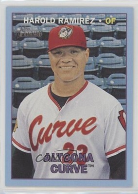 2016 Topps Heritage Minor League Edition Blue 24/99 Harold Ramirez #54 4k8