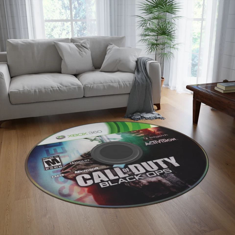 Black Ops Gaming Rug | Call of Duty Fan Gift | Video Game Decor | Game disc - Image 3 of 4