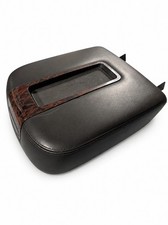 2007-2014 Gmc Yukon Tahoe Avalanche Center Console Lid Black Leather Wood Grain