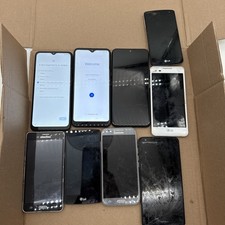 Lot of 9 Nine Samsung / LG Various Smartphones - As Is For Parts / Untested