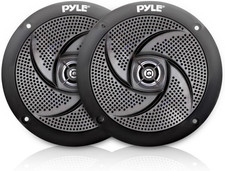 Pyle Marine Speakers - 4 Inch 2 Way Waterproof and Weather Resistant Outdoor Aud