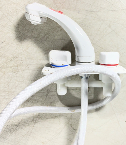 Whale Elegance Combination White ABS Hot & Cold Water Pull Out Faucet/Shower